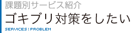 課題別サービス紹介　ゴキブリ対策をしたい